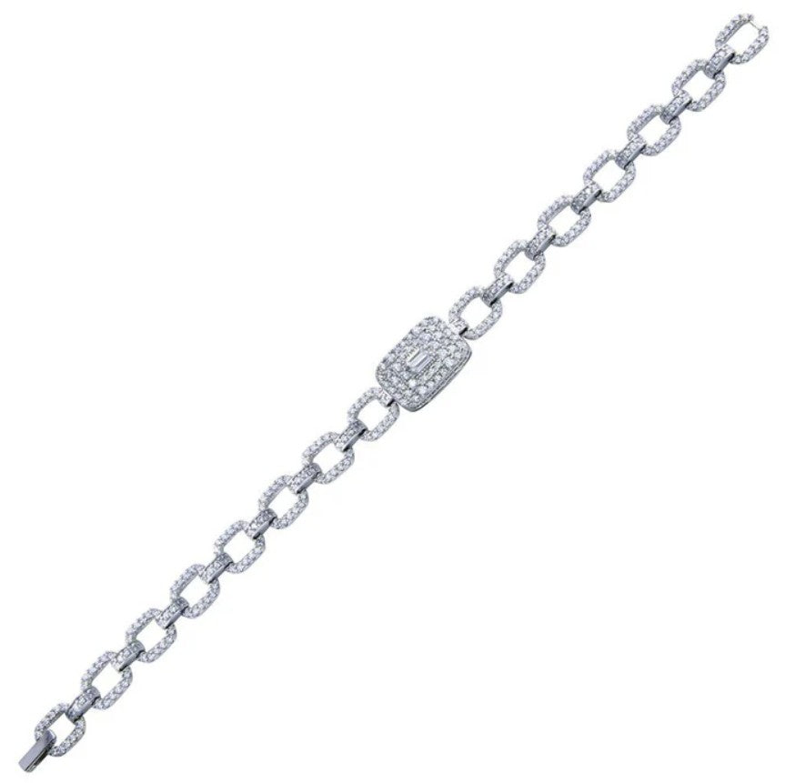 Square Link Baguette Bracelet