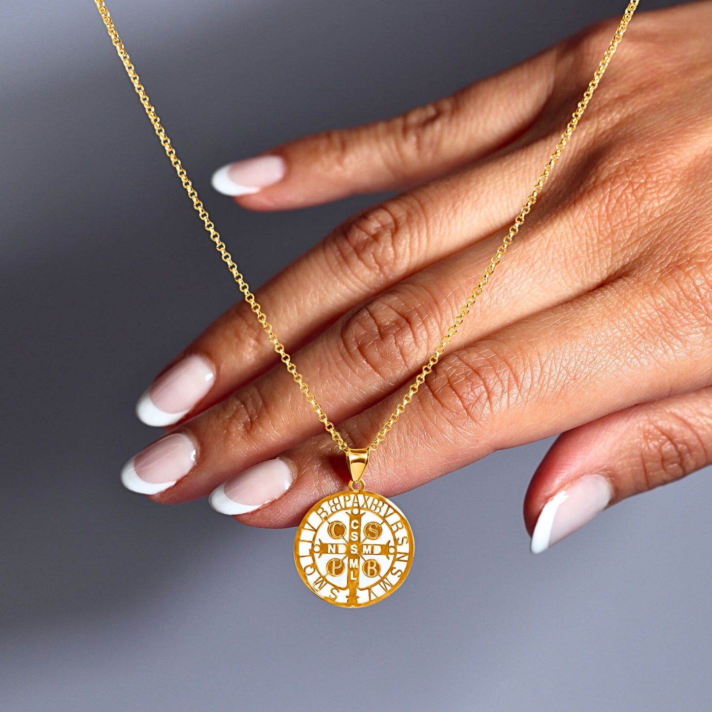 14 Karat Solid Gold Saint Benedict Medal