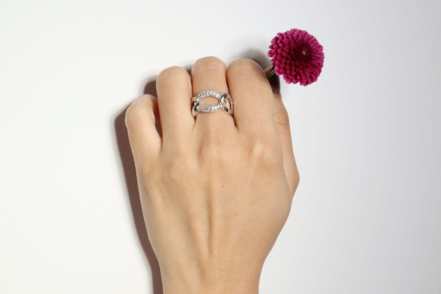 Chain Link Pavé Ring