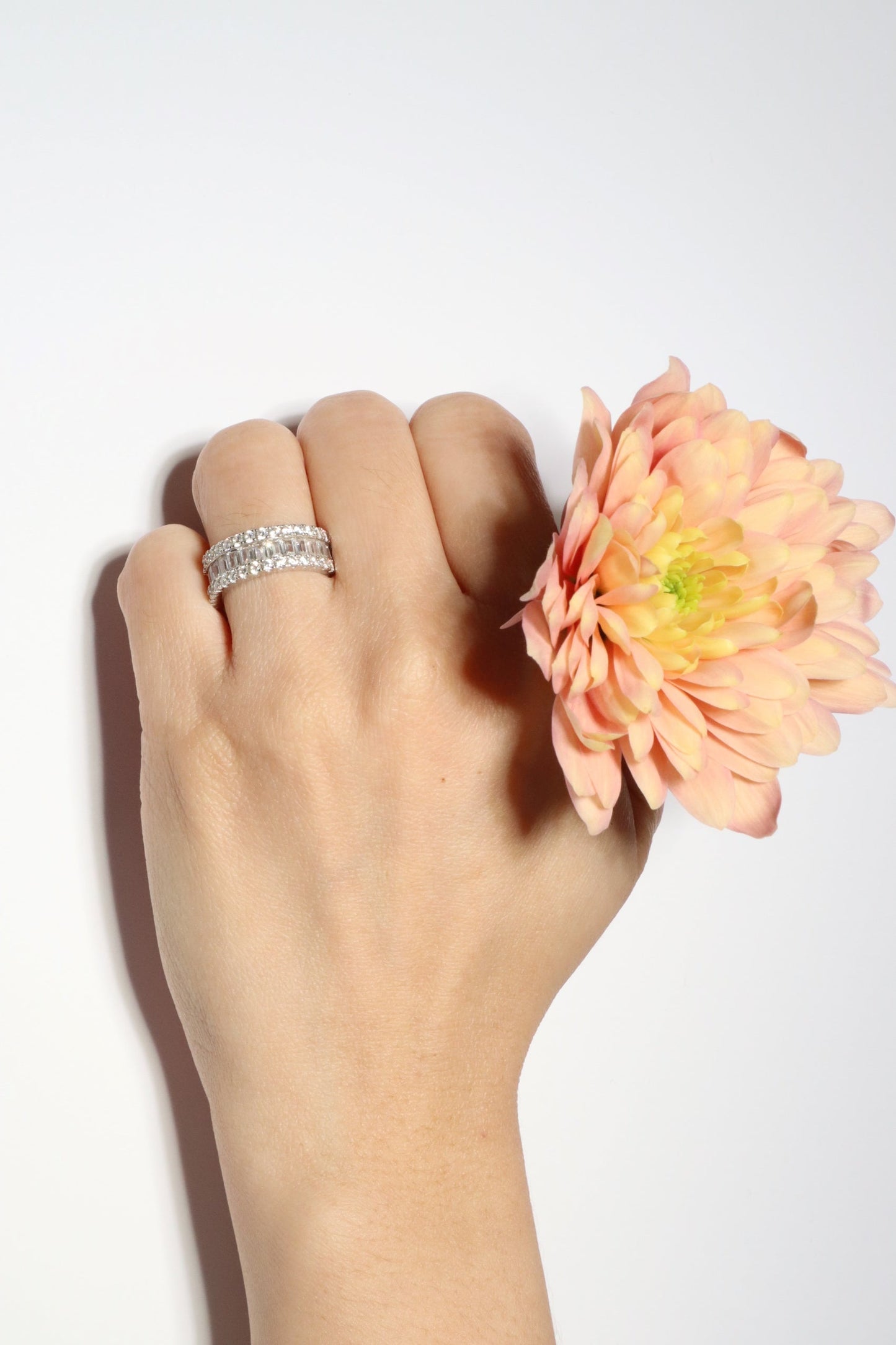 Simulated Diamonds Baguette Band Ring