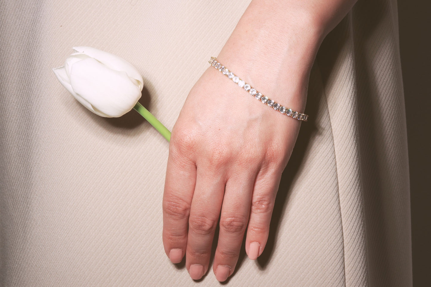 Brilliant Simulated Diamonds Eternity Tennis Bracelet