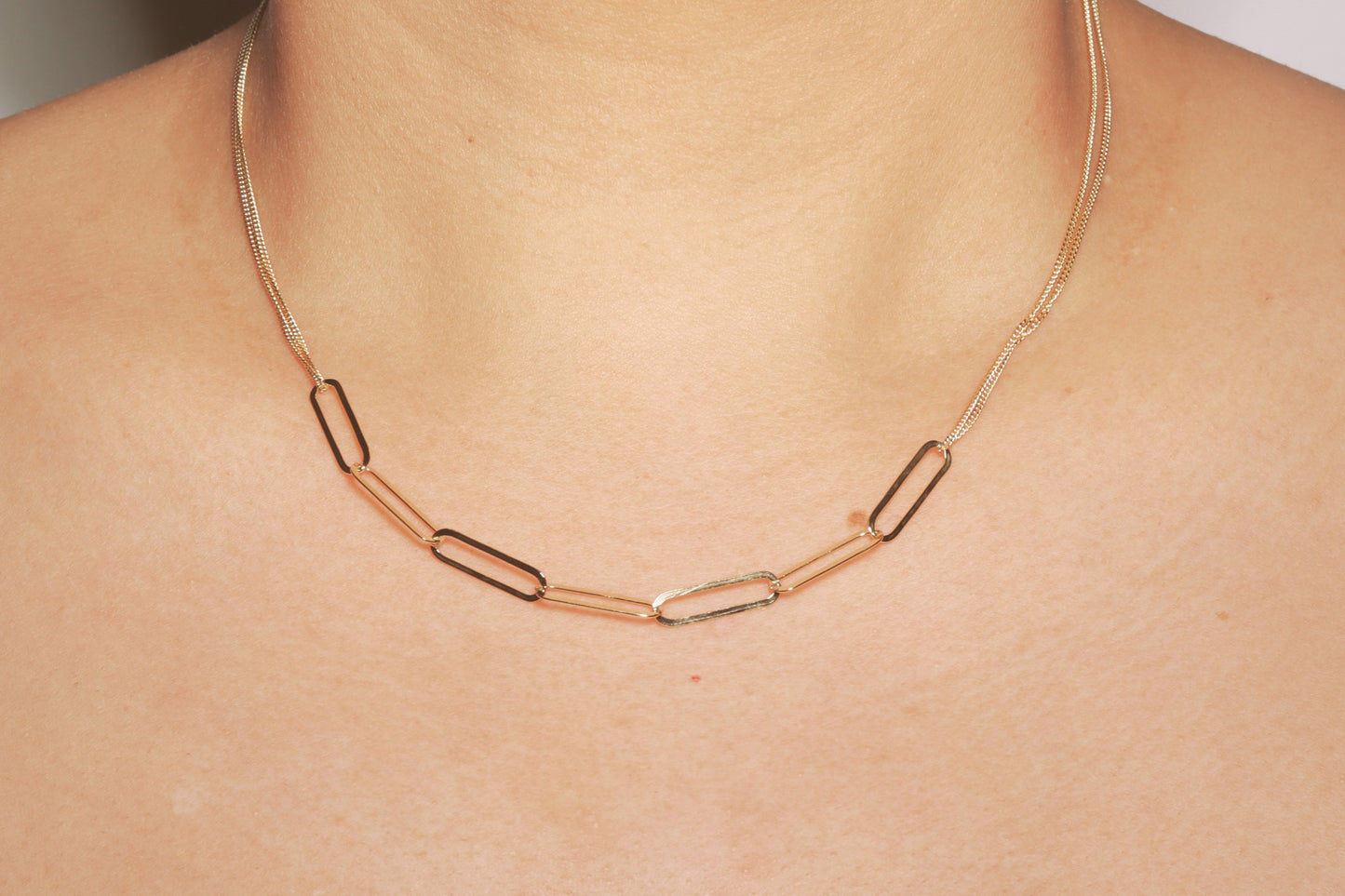 Curb Link Paperclip Necklace