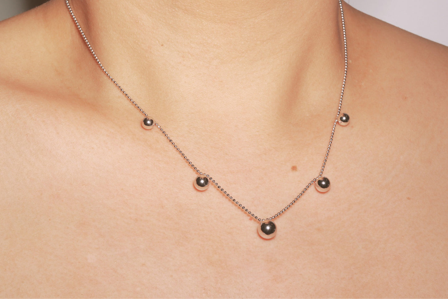 Bead & Ball Chain Necklace