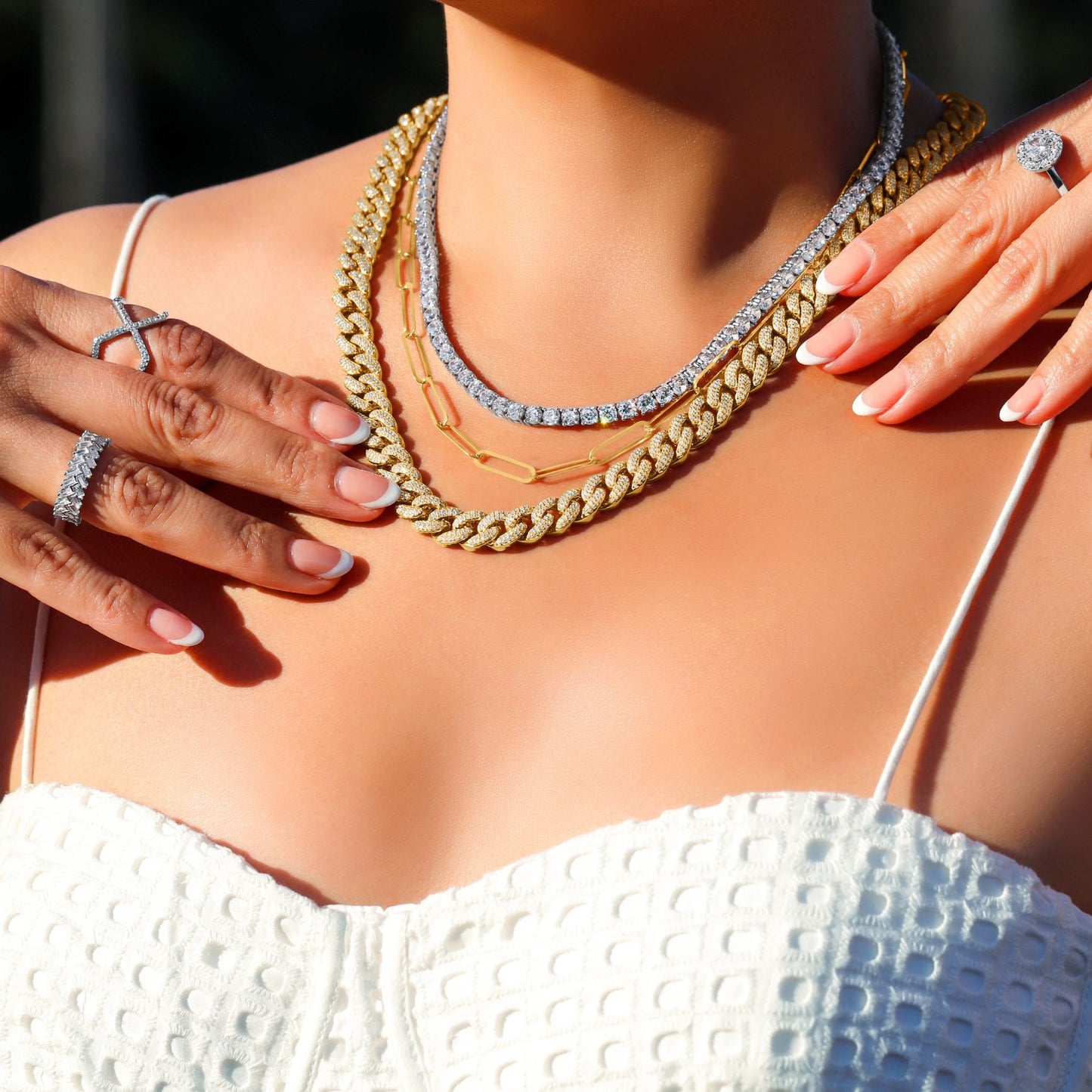 Round Tennis Necklace