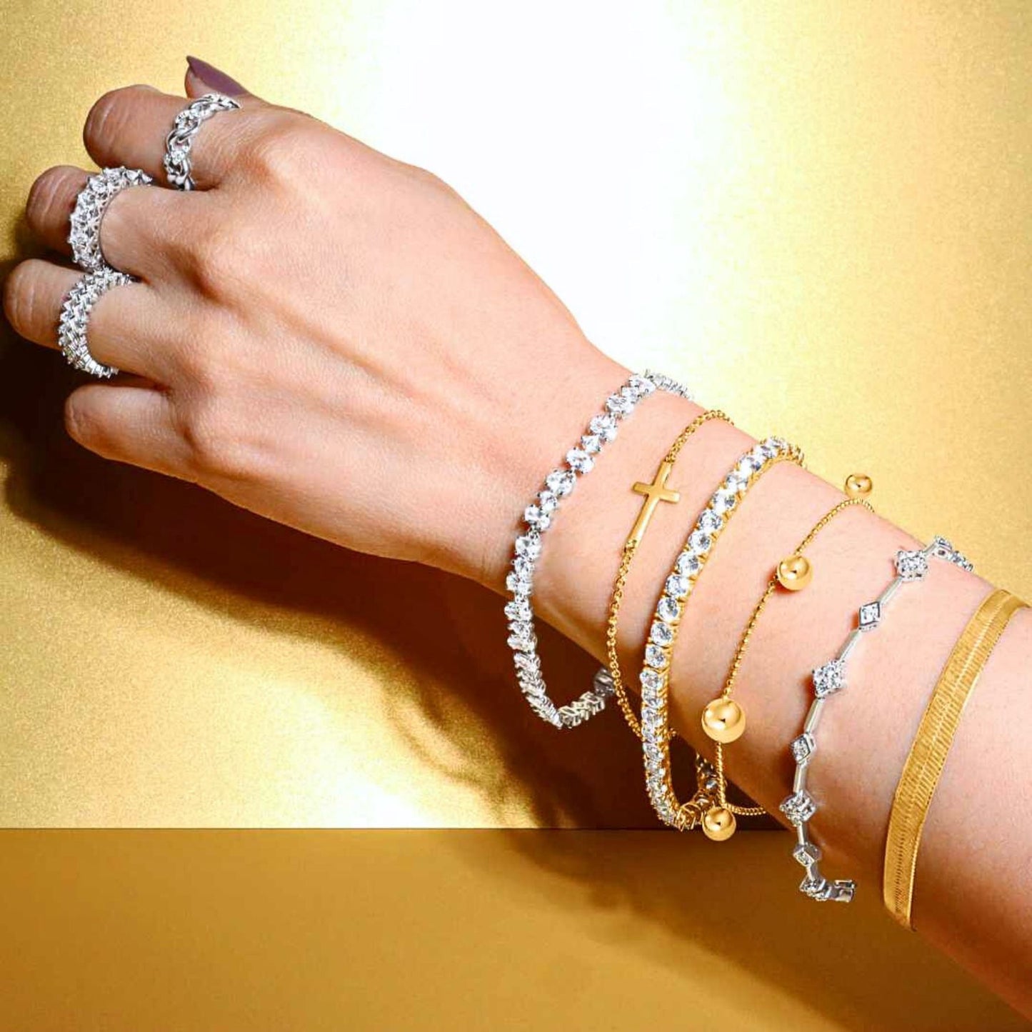 Chevron Baguette Ring