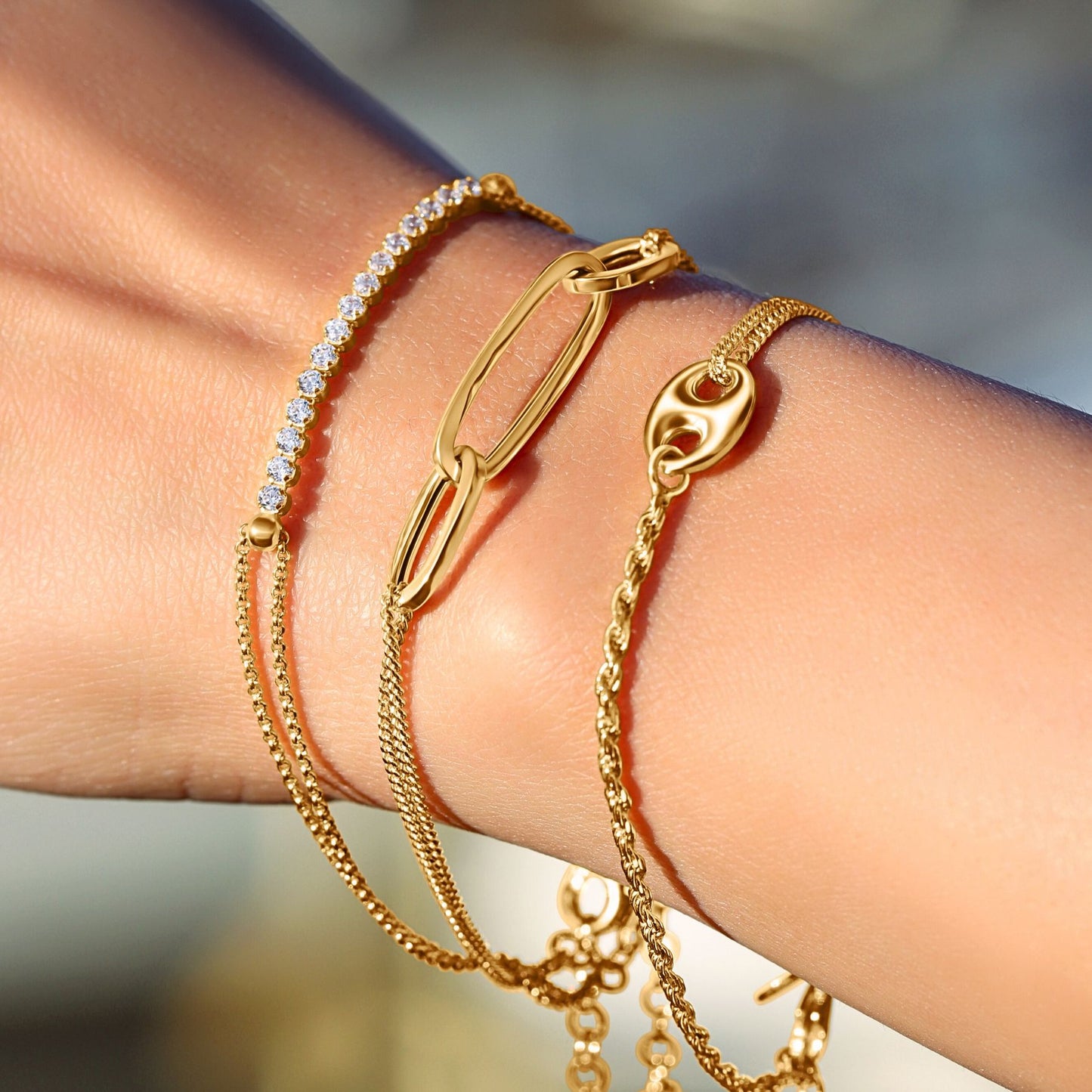 Paperclip Design Chain Bracelet