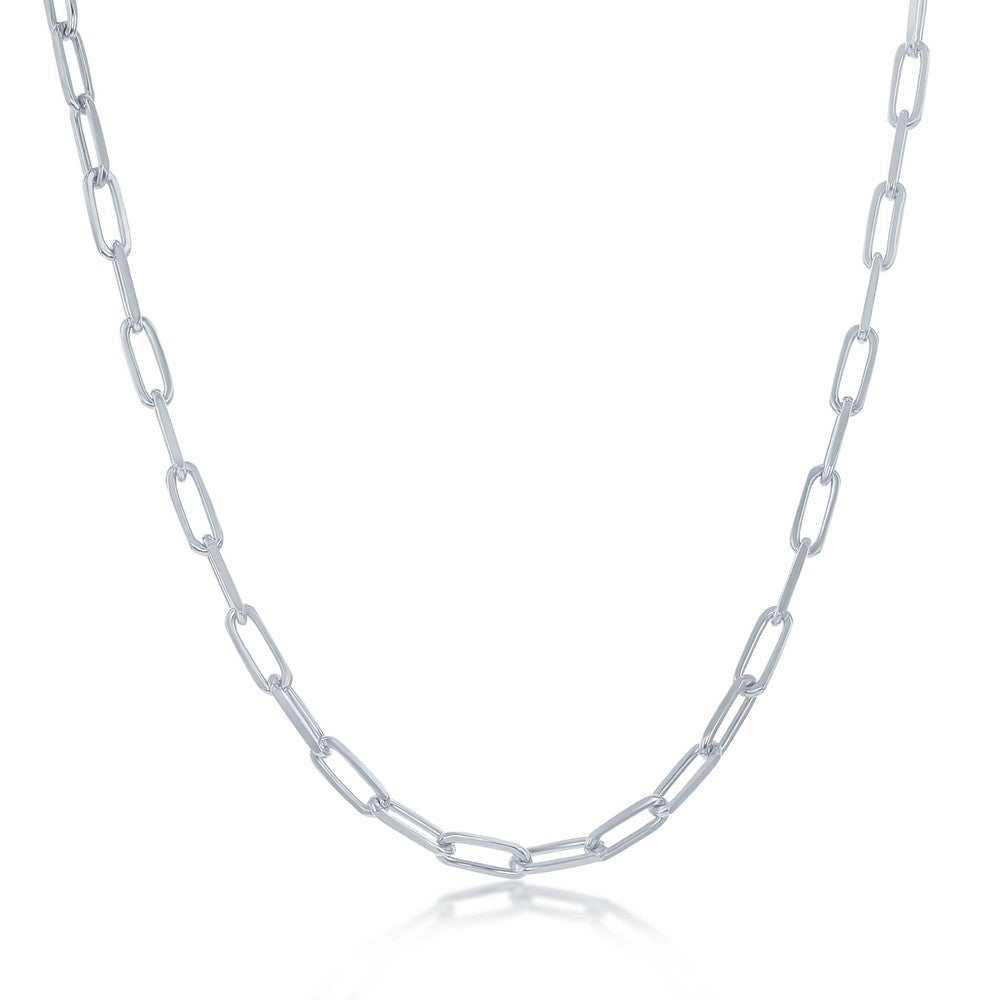Silver Paperclip Chain Necklace - 2.8mm