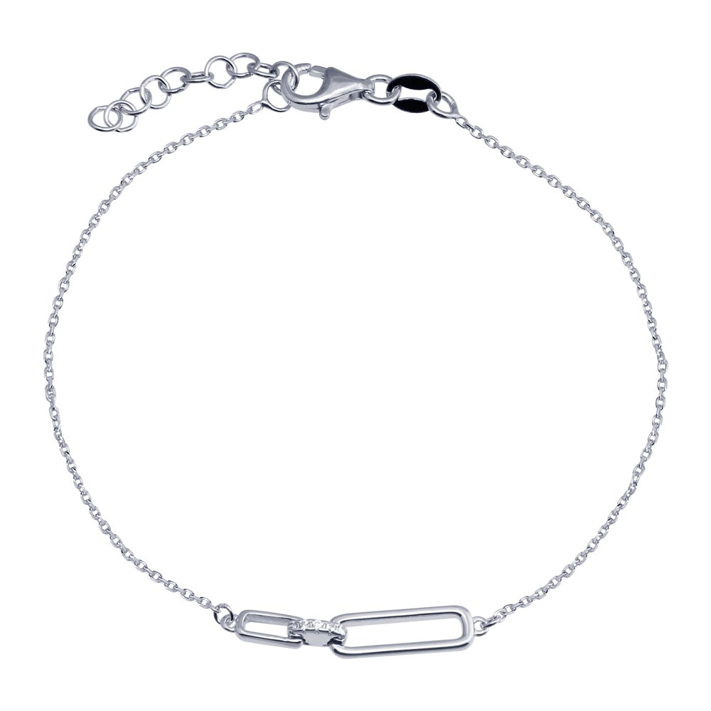 Preppy Paper Clip Chain Bracelet