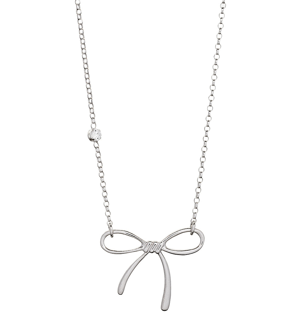 Elegant Bow Ribbon Necklace
