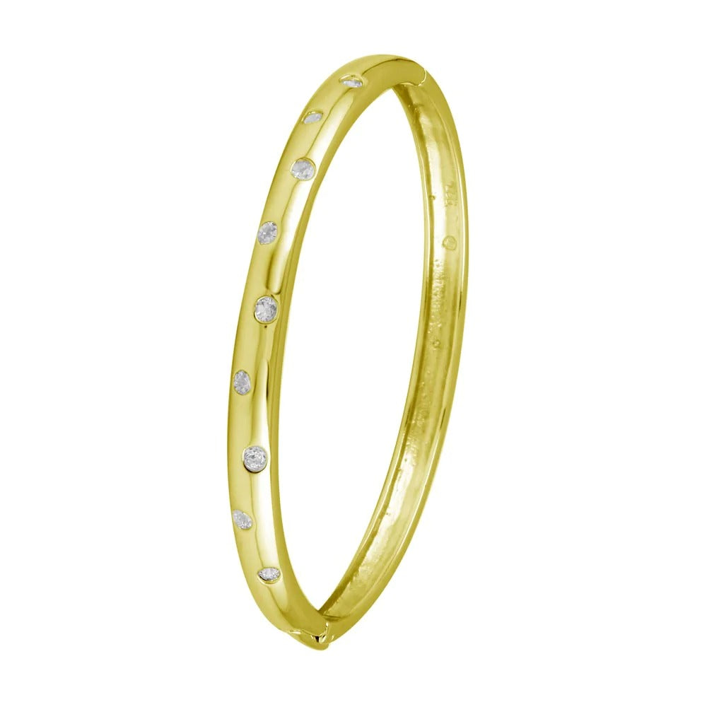Simulated Diamonds Bangle Bracelet