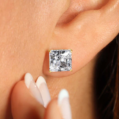 14K Gold Princess Cut Diamonds