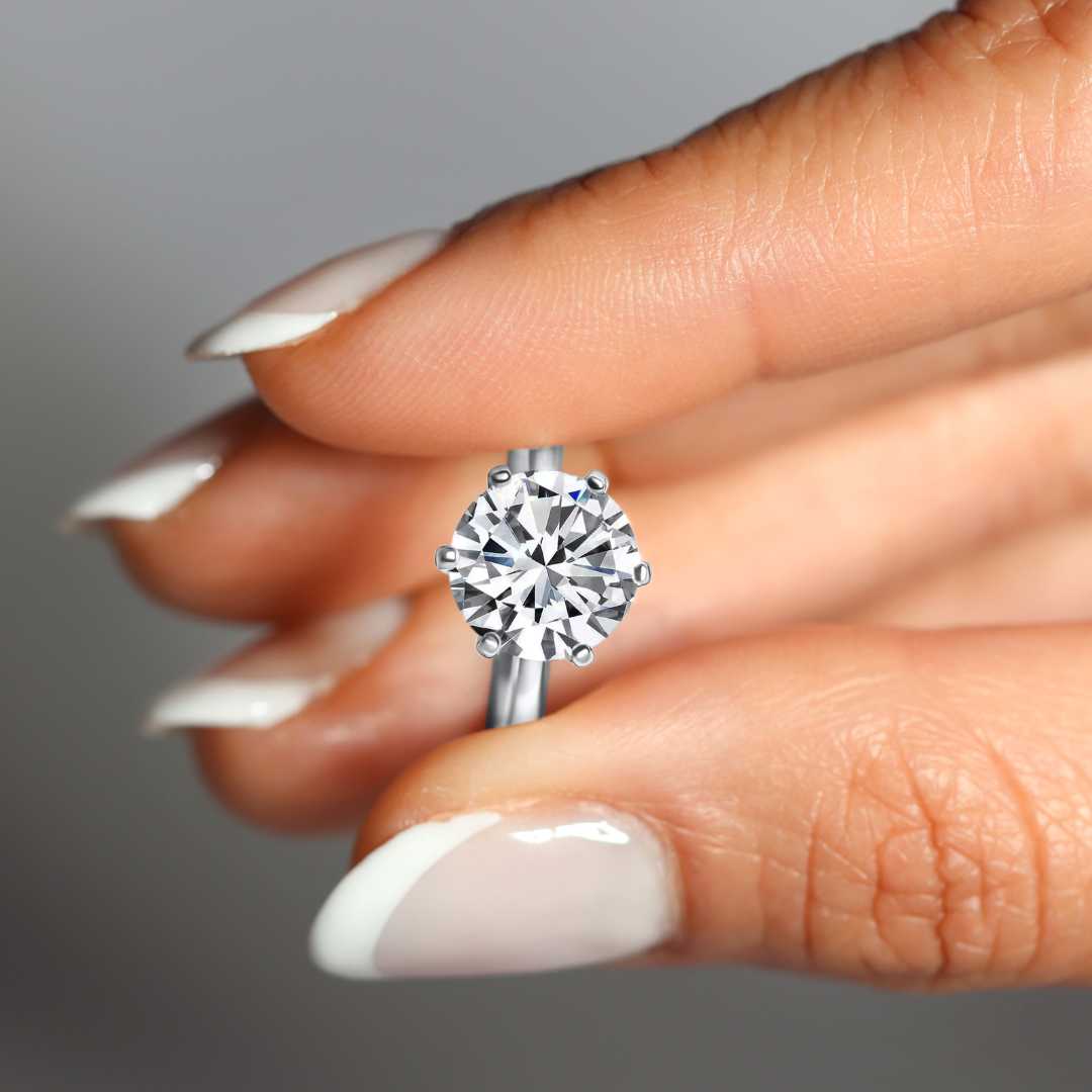 3 Carat Solitaire Moissanite Engagement Ring