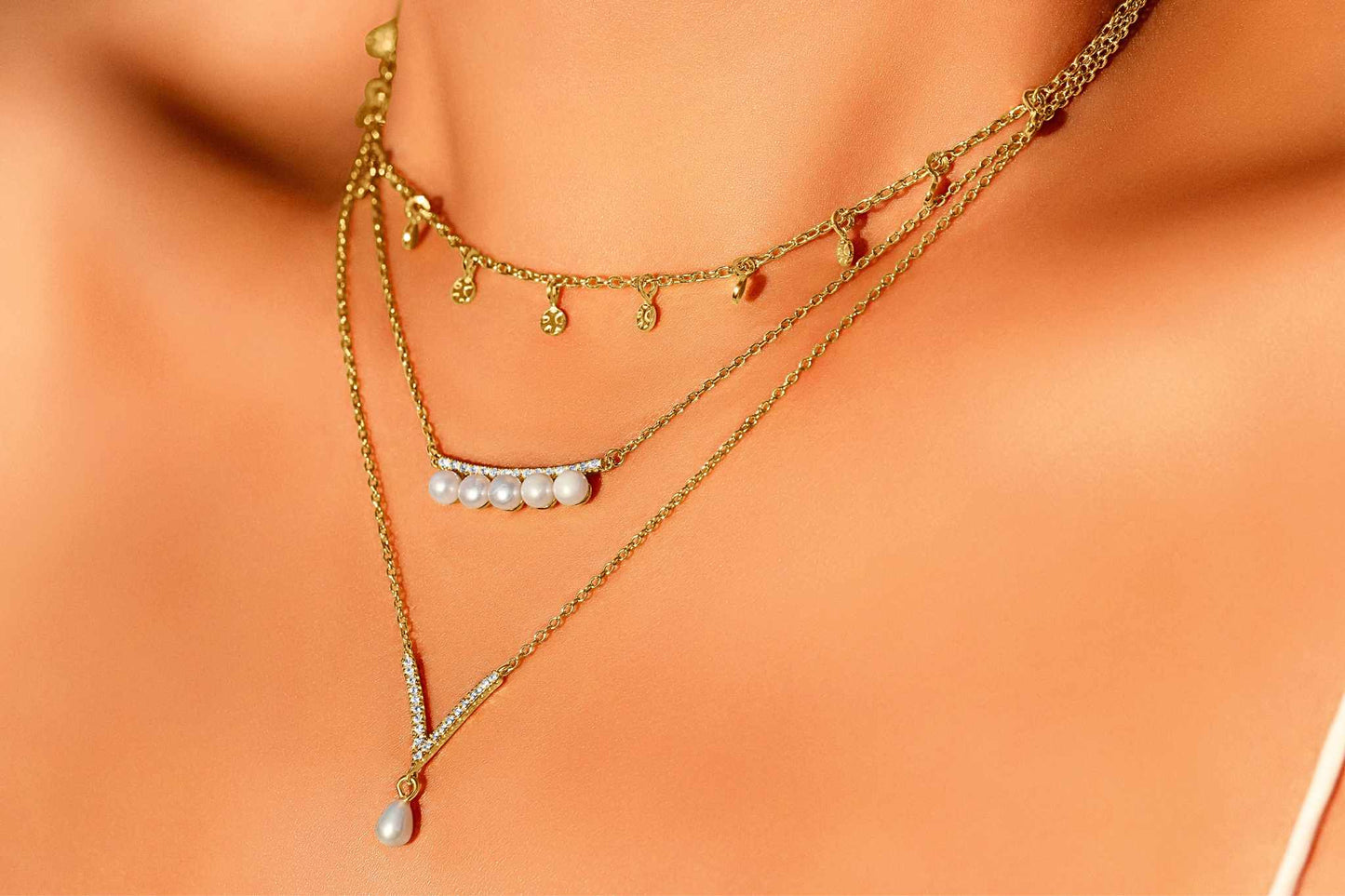 Pearl Necklace Stack