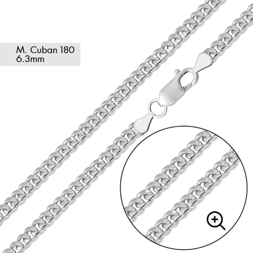 Silver Cuban Link Chain - 6.3mm