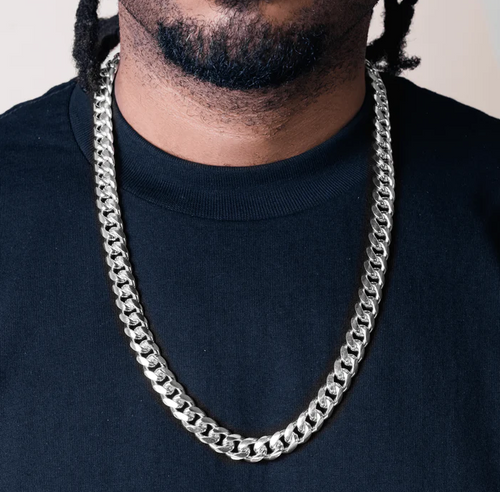 Silver Cuban Link Chain - 9mm