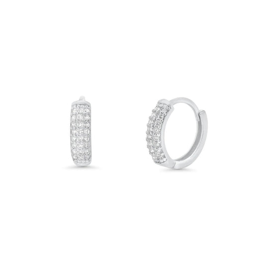 Diamond Huggie Earrings
