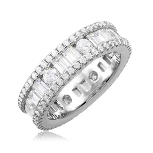Baguette & Round Diamond Ring