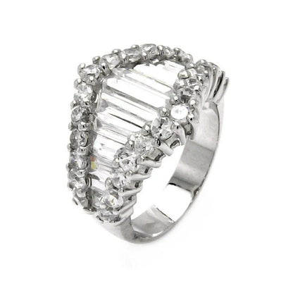 Sparkling Diamond Baguette Ring
