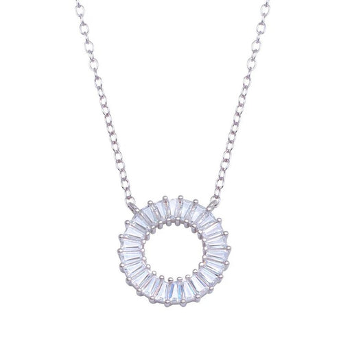 The Circle Baguette Necklace
