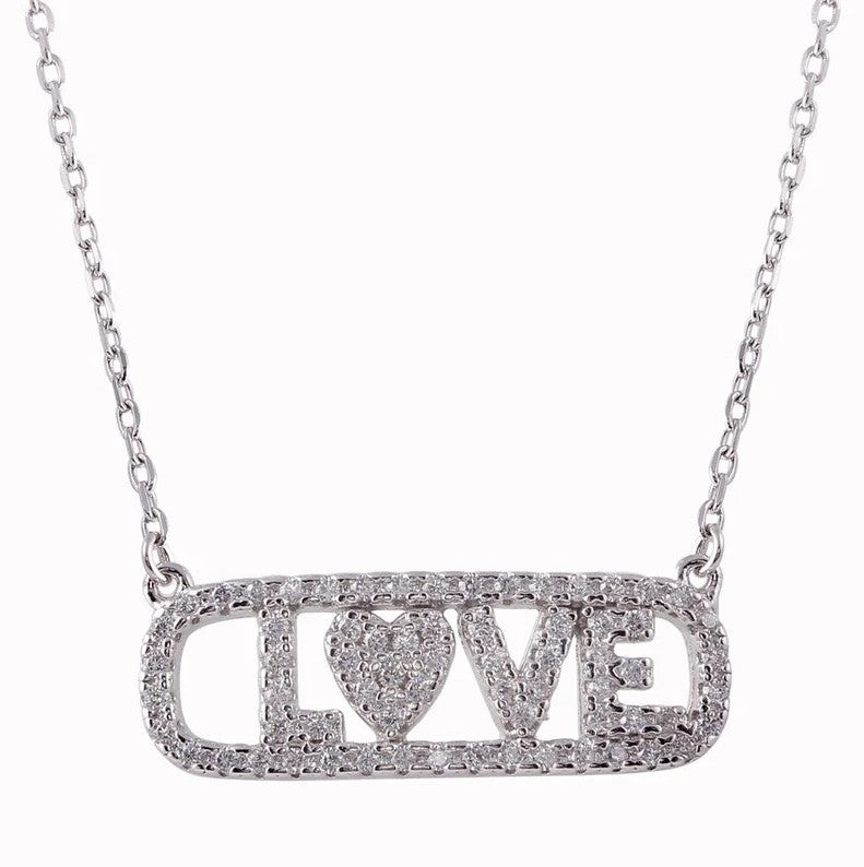 The Love Tag Pavé Necklace