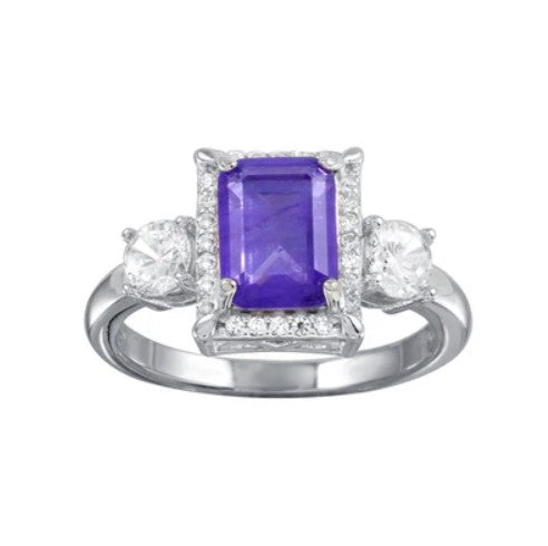 Lavender Amethyst Halo Ring