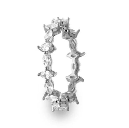 Marquise Cut Diamond Halo Band