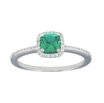 Emerald & Diamond Halo Band