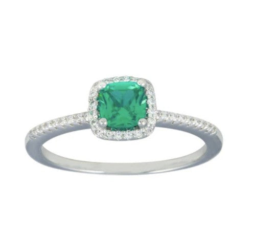 Emerald & Diamond Halo Band