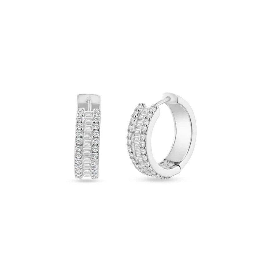 Pavé-Set Diamond Huggie Earrings
