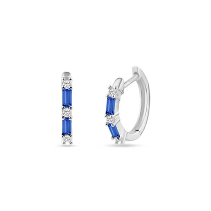 Gemstone Huggie Earrings