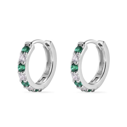 Sapphire & Emerald Huggie Earrings