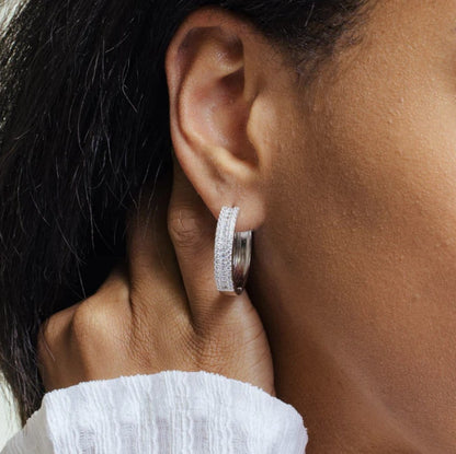 Timeless Pavé-Encrusted Hoops