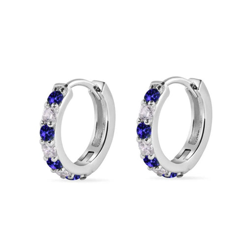 Sapphire & Emerald Huggie Earrings