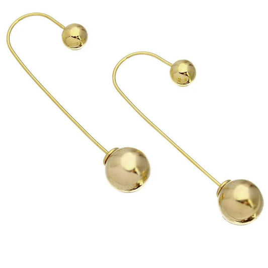 Double Ball Threader Earrings