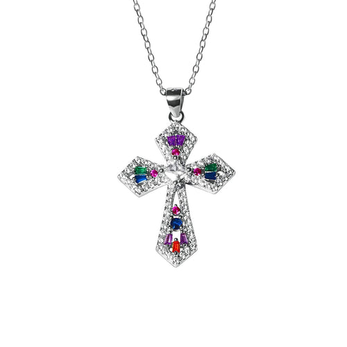 Diamond Gemstone Cross