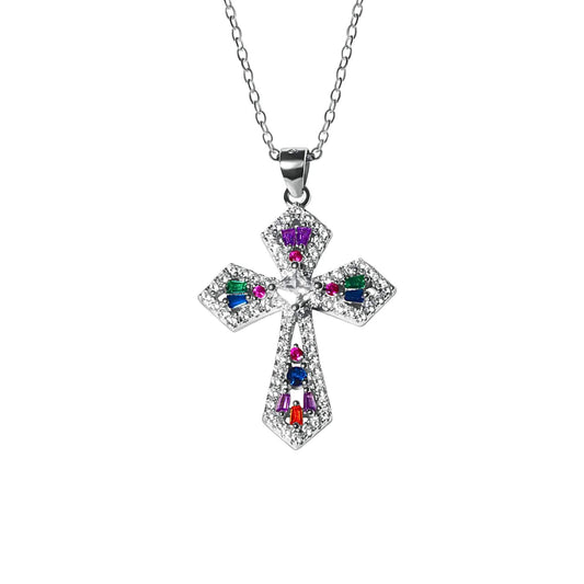 Diamond Gemstone Cross