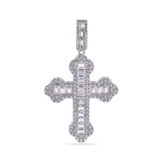 Diamond-Encrusted Cross Necklace