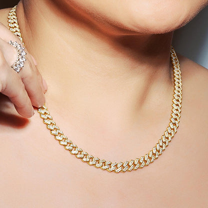 Iced Out Cuban Link Chain Unisex - 9.5mm