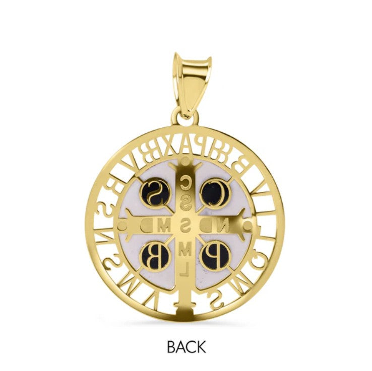 14 Karat Solid Gold Saint Benedict Medal
