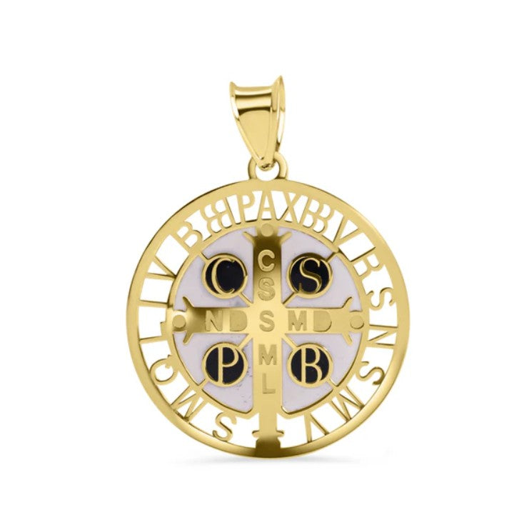 14 Karat Solid Gold Saint Benedict Medal