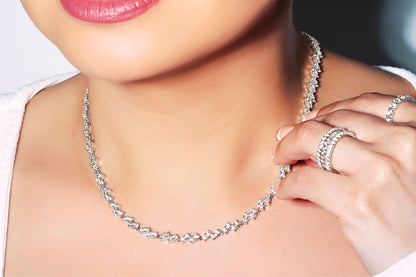 Zigzag Tennis Necklace