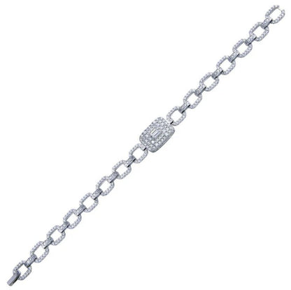 Square Link Baguette Bracelet