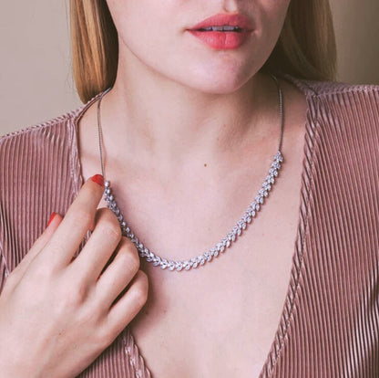 Marquise Cut Tennis Necklace