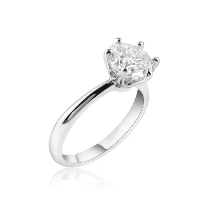 3 Carat Solitaire Moissanite Engagement Ring