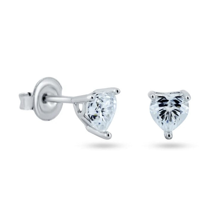 Round Square Heart Moissanite Stud Earrings