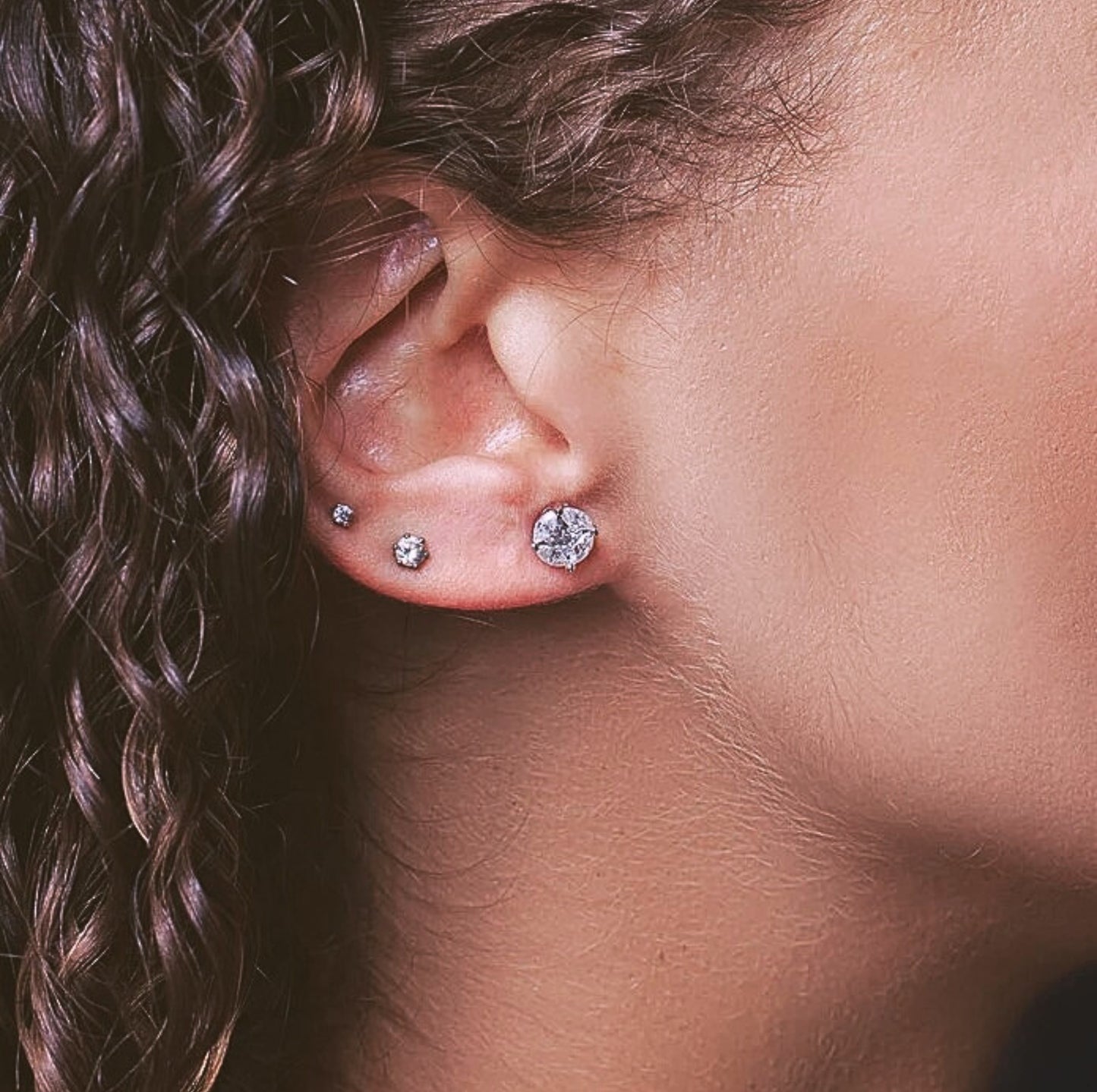 Solitaire Moissanite Stud Earrings