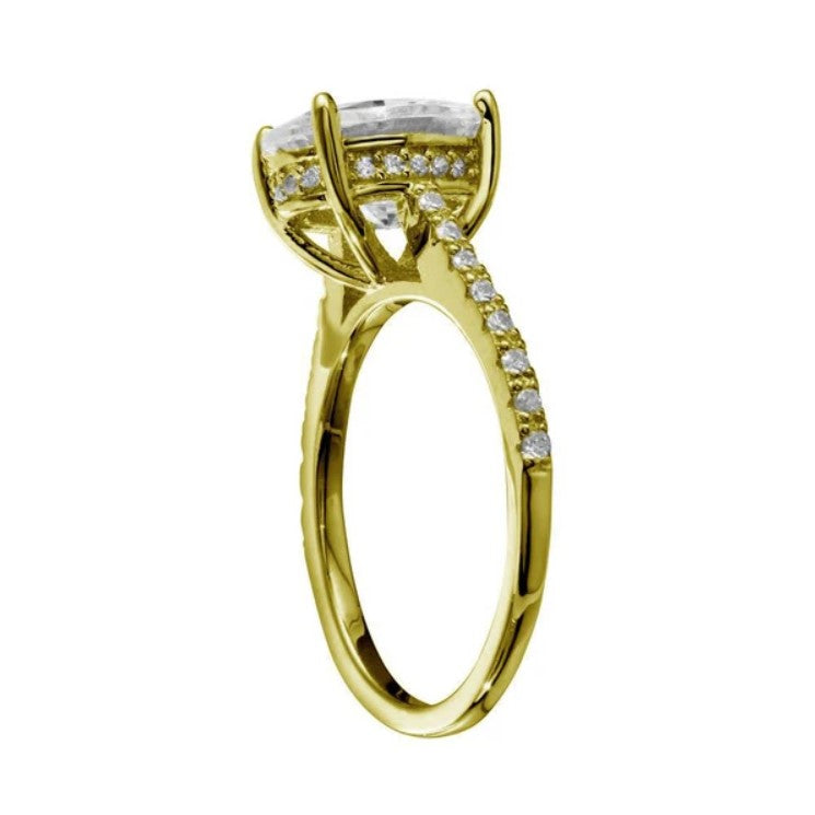 Oval Solitaire Band Ring