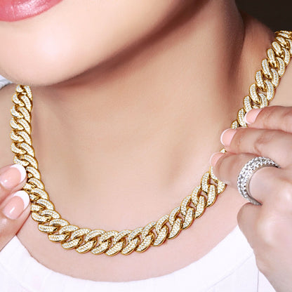 Iced Out Cuban Chain Necklace - 11.7mm