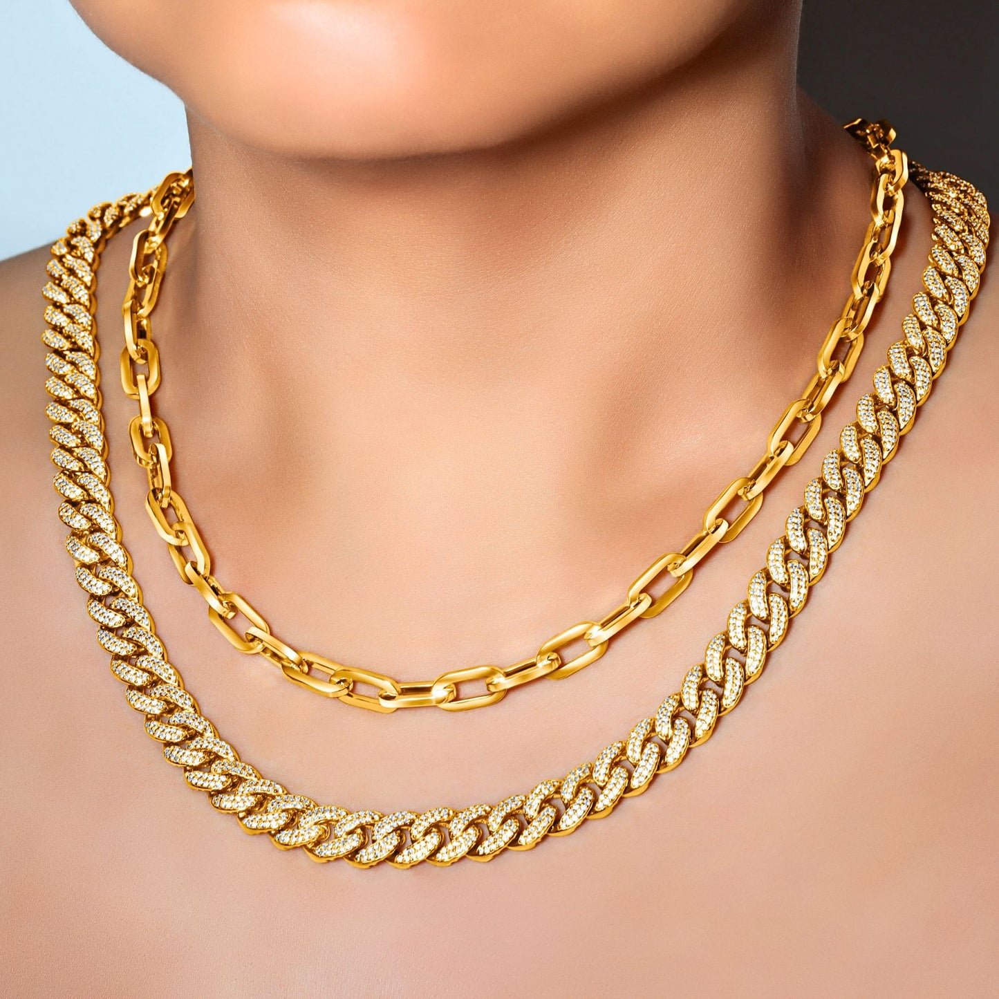 Gold Paper Clip Chain - 6mm