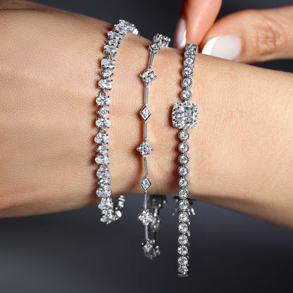 Diamond Shape Tennis Bracelet